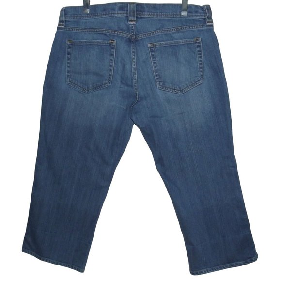 Old Navy Low Waist Stretch Crop Jeans 12 x 22" blue denim cropped low rise - Picture 6 of 7